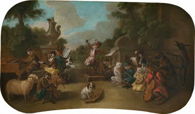 Singerie: Das Konzert, um 1739 von Christophe Huet