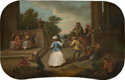Singerie: Der Tanz, um 1739 von Christophe Huet