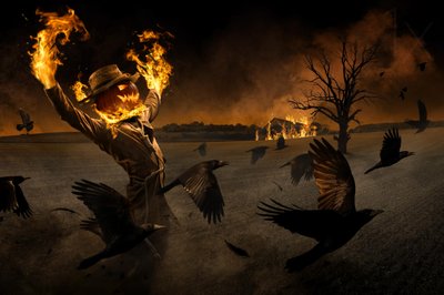 Halloween-Strohmann-Inferno von Christophe Kiciak