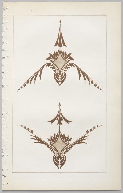 Die Kunst des dekorativen Designs: mit einem Anhang, der die Stunden des Tages angibt, zu denen Blumen öffnen, veröffentlicht von Day & Son, London, 1862 von Christopher Dresser