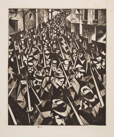 Eine Morgendämmerung, 1914, veröffentlicht 1915 von Christopher Richard Wynne Nevinson
