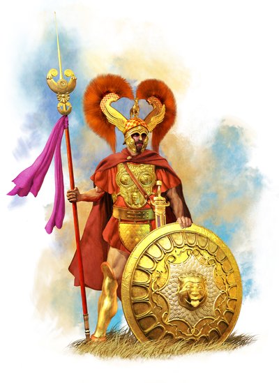 Libyscher Infanterieoffizier der Karthagischen Armee, 202 v. Chr., 2021 von Christos Giannopolous