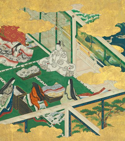 Ein schöner Kranz Tamakazura von Circle of Tosa Mitsuyoshi