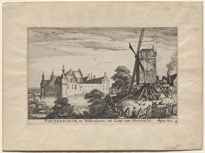 Vier Burgen in Holland und Utrecht: Das Schloss Toutenburgh in Vollenhove von Claes Jansz Visscher