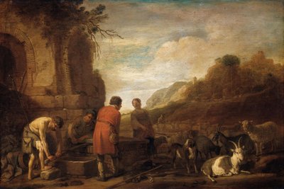 Das Treffen von Jakob und Rahel (Genesis 29:10) von Claes Moeyaert