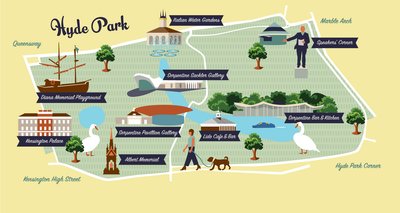 Karte von Hyde Park von Claire Huntley
