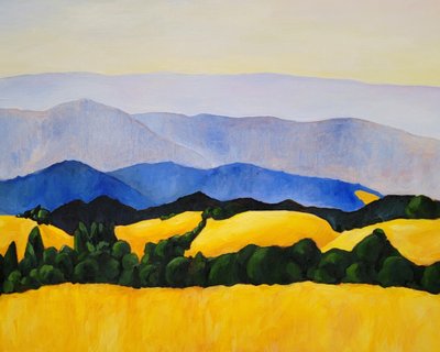 Rollende Goldene Felder von Claire Whitehead
