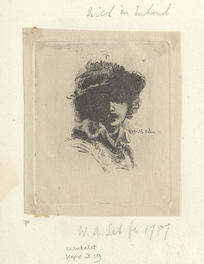 Selbstporträt mit Saskia: nur Rembrandt von Claude Henri Watelet