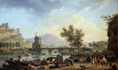 Die Annäherungen einer Übung im Jahr 1774 von Claude Joseph Vernet