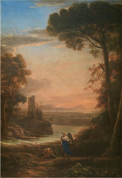 Landschaft mit Tobias und dem Engel, 1639-1640 von Claude Lorrain