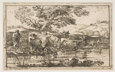Die Herde an der Tränke, 1635 von Claude Lorrain