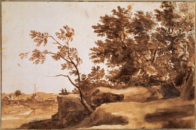 Tiberlandschaft mit Castel Sant