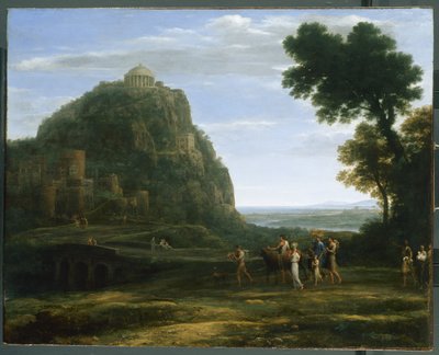 Ansicht von Delphi mit einer Prozession, 1673 von Claude Lorrain