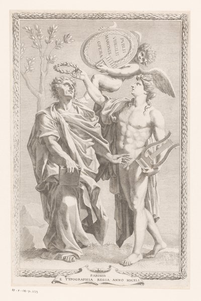Apollo krönt Publius Vergilius Maro von Claude Mellan