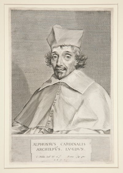 Kardinal Alphonse de Plessis de Richelieu (Bruder des berühmten Kardinals) von Claude Mellan