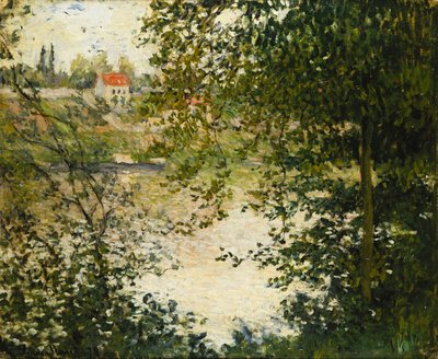 Ein Blick durch die Bäume der Insel La Grande Jatte; A Travers les Arbres, Ile de la Grande Jatte, 1878 von Claude Monet