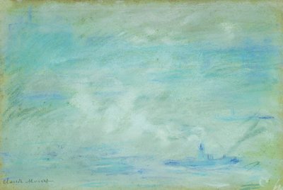 Boot auf der Themse, Nebeleffekt, 1901 von Claude Monet