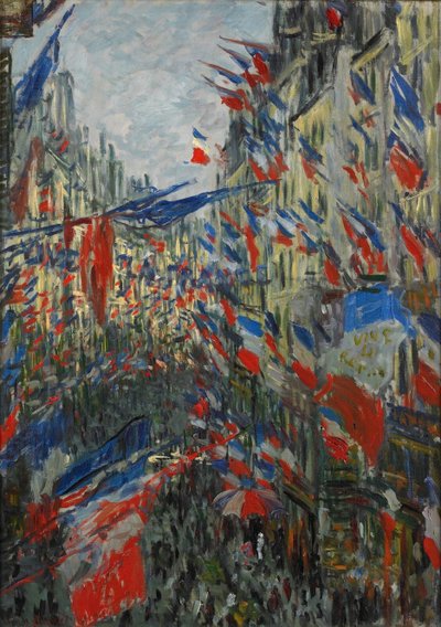Rue Saint-Denis, Fest am 30. Juni 1878 von Claude Monet