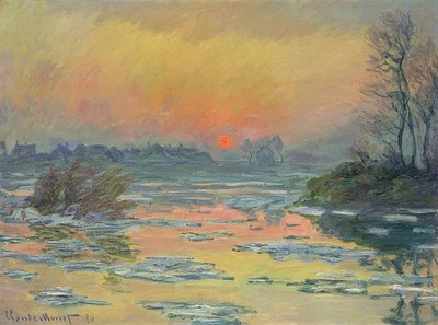 Sonnenuntergang über der Seine von Claude Monet