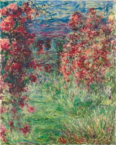 Das Haus in Giverny unter den Rosen, 1925 von Claude Monet