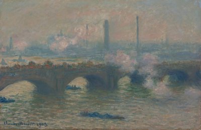 Waterloo-Brücke, grauer Tag von Claude Monet