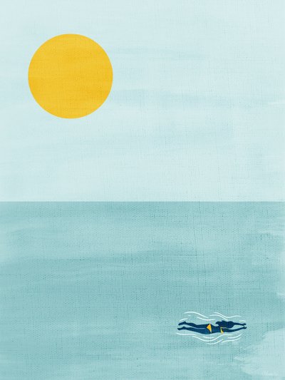 Ozean Sonne Schwimmer von Claudia Spano'