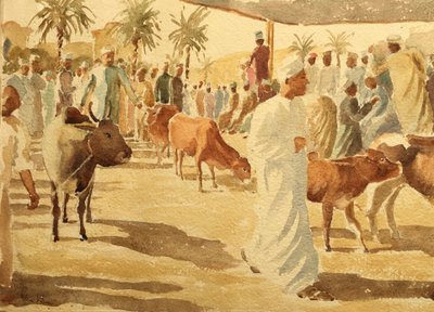 Viehmarkt, Nizwa, Oman (2), 2018 von Clive Wilson