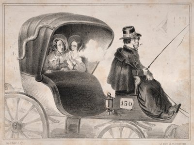 Aktualitäten: Die Unannehmlichkeiten öffentlicher Kutschen: Der Kutscher von... von Clémente Pruche