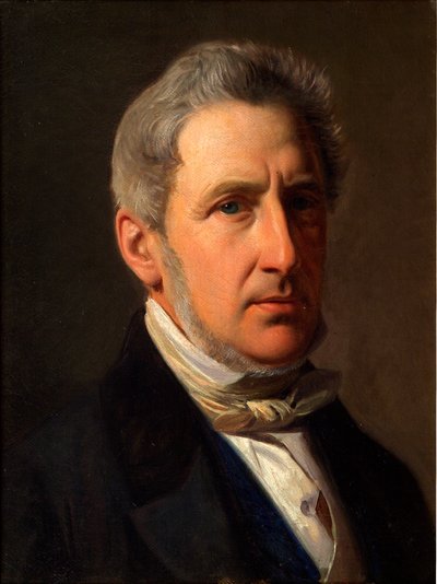 Porträt des Gutsherrn Alfred Hage (1803-1872) von Constantin Hansen