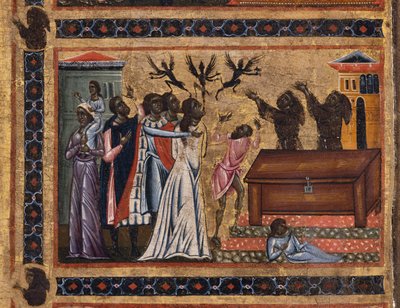 Bardi St. Franziskus Altarbild und zwanzig Geschichten seines Lebens, Die Bardi-Kapelle, Detail von Coppo di Marcovaldo