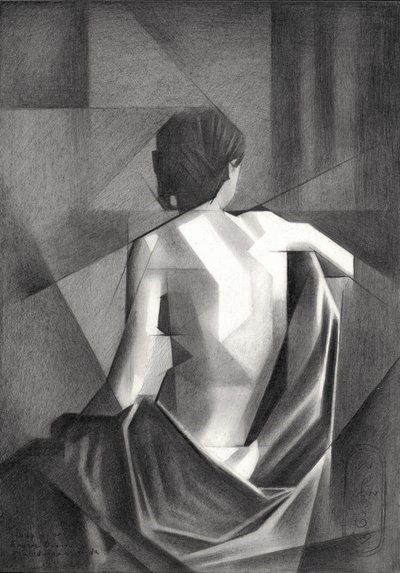 Geometrische drapierte Figur von Corné Akkers