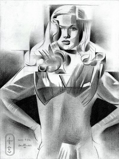 Geometrisches Modeporträt von Corné Akkers