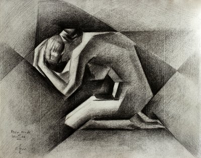 Trauernde geometrische Figur von Corné Akkers