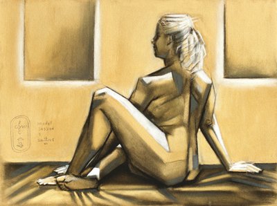 Sitzende Figurenstudie von Corné Akkers