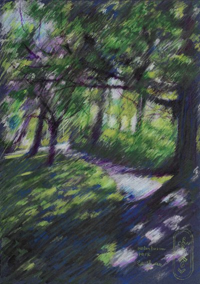 Sonniger Waldweg von Corné Akkers