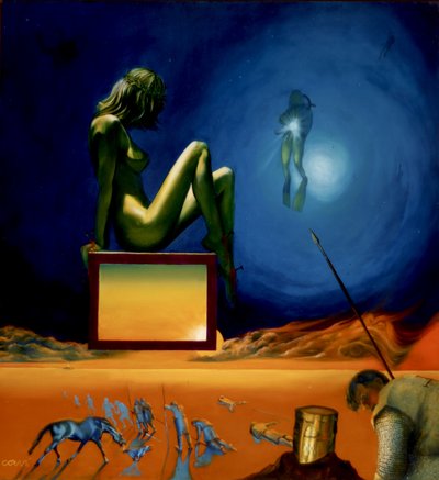 Surrealer Grüner Frau Traum von Corné Akkers