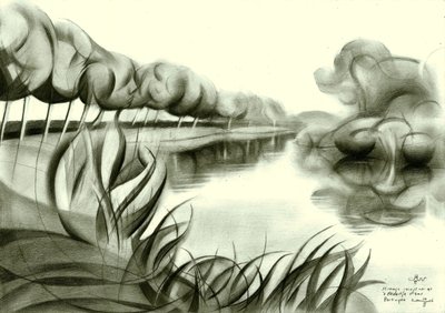 Ruhiger Fluss Skizze von Corné Akkers