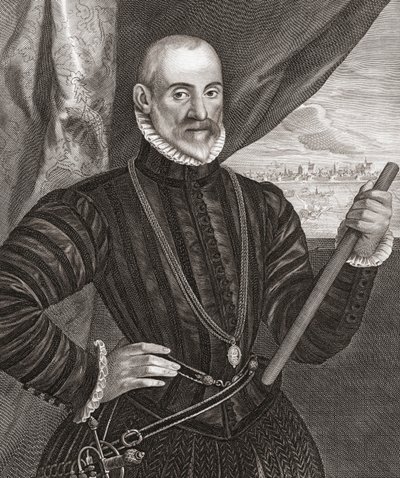 Francisco de Valdez. Porträt von Cornelis (after) Visscher