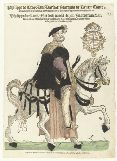 Porträt von Filips de Croy zu Pferd von Cornelis Anthonisz. (manner of)