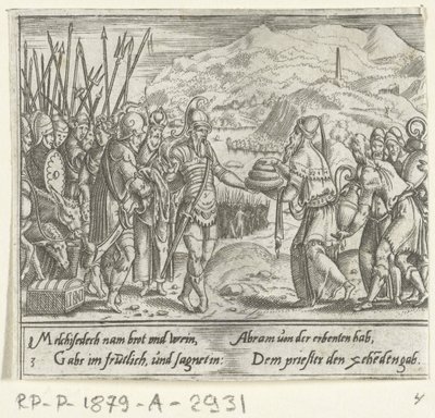 Abraham und Melchisedek von Cornelis Bos