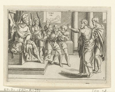 Paulus macht Elymas blind von Cornelis Bos