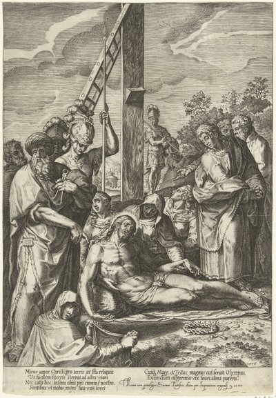 Beweinung Christi unter dem Kreuz von Cornelis Cort