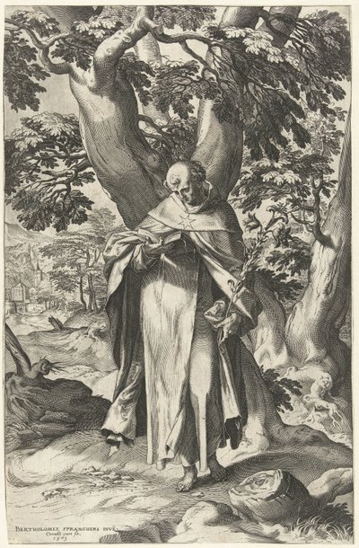 Der heilige Dominikus, ein Buch lesend von Cornelis Cort