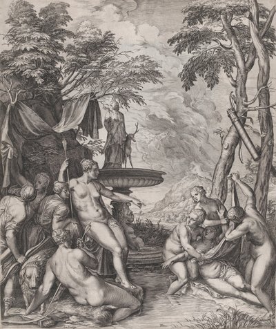 Diana entdeckt Callistos Schwangerschaft von Cornelis Cort