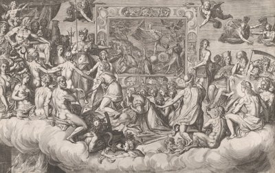 Klage der Kunst der Malerei (obere Hälfte), 1579 von Cornelis Cort