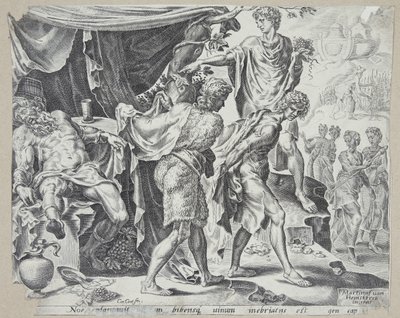 Die Verspottung Noahs von Cornelis Cort