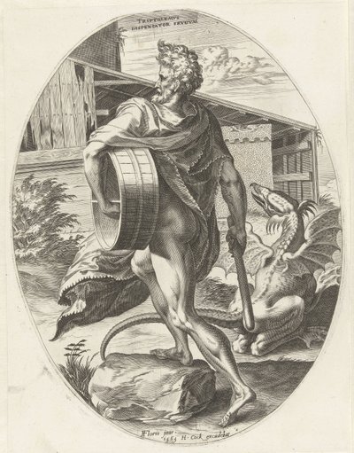 Triptolemos (Götter der Landwirtschaft) von Cornelis Cort