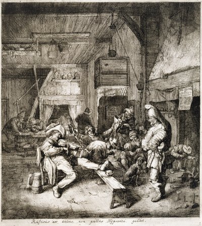 Der Geigenspieler im Gasthaus von Cornelis Dusart