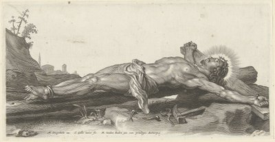 Gekreuzigter Christus auf dem Boden von Cornelis Galle (II)