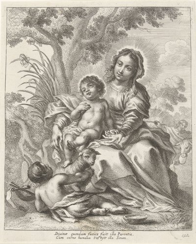 Heilige Familie mit Johannes dem Täufer als Kind von Cornelis Galle (II)